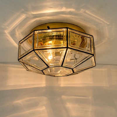 Large Clear Glass Flush Mount from Limburg, 1960s-VDW-1094890