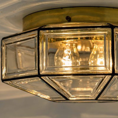 Large Clear Glass Flush Mount from Limburg, 1960s-VDW-1094890