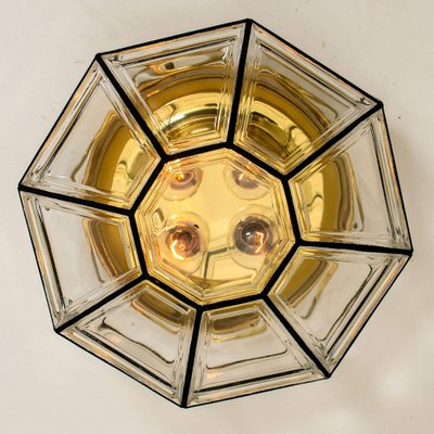 Large Clear Glass Flush Mount from Limburg, 1960s-VDW-1094890