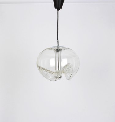 Large Clear Glass Pendant Light by Koch & Lowy for Peill & Putzler, Germany, 1970s-UGR-1085873