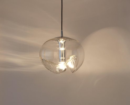 Large Clear Glass Pendant Light by Koch & Lowy for Peill & Putzler, Germany, 1970s-UGR-1085873