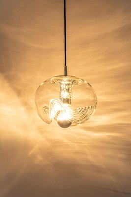 Large Clear Glass Pendant Light by Peill & Putzler, Germany, 1970s-UGR-1159895