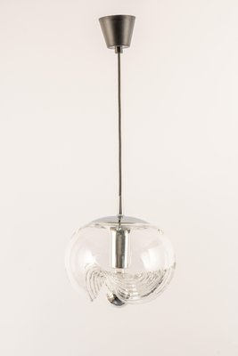 Large Clear Glass Pendant Light by Peill & Putzler, Germany, 1970s-UGR-1159895