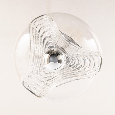 Large Clear Glass Pendant Light by Peill & Putzler, Germany, 1970s-UGR-1159895