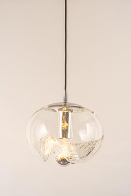 Large Clear Glass Pendant Light by Peill & Putzler, Germany, 1970s-UGR-1159895