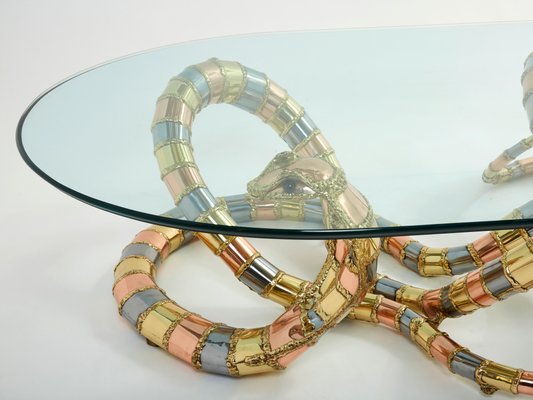 Large Cobra Sculpture Coffee Table by Isabelle Faure, 1970s-YJA-1345916