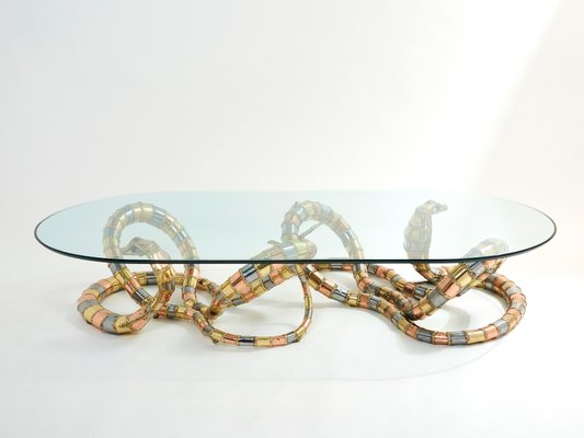 Large Cobra Sculpture Coffee Table by Isabelle Faure, 1970s-YJA-1345916