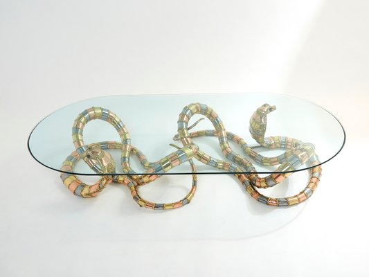 Large Cobra Sculpture Coffee Table by Isabelle Faure, 1970s-YJA-1345916