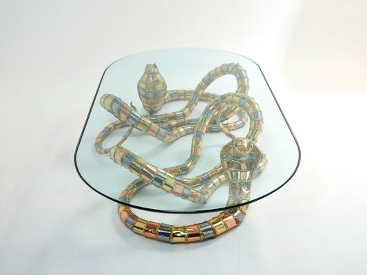 Large Cobra Sculpture Coffee Table by Isabelle Faure, 1970s-YJA-1345916