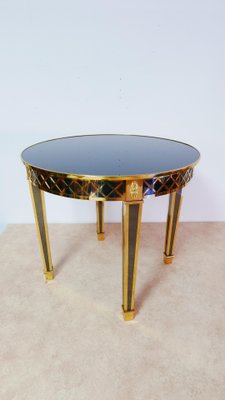 Large Coffee Table, Glass & Brass by Gianni Versace, Italy-KK-1107628