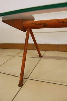 Large Coffee Table in the Style of Jean Prouvé, 1950s-KMQ-676060