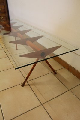 Large Coffee Table in the Style of Jean Prouvé, 1950s-KMQ-676060