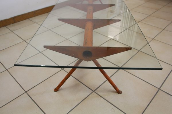 Large Coffee Table in the Style of Jean Prouvé, 1950s-KMQ-676060