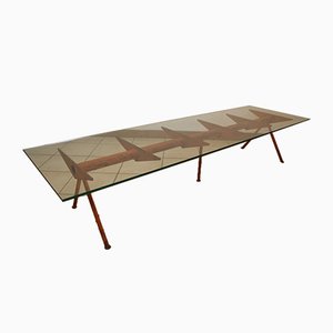 Large Coffee Table in the Style of Jean Prouvé, 1950s-KMQ-676060