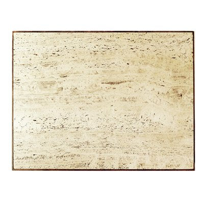 Large Coffee Table in Wood with Travertine Top-NYF-2019083