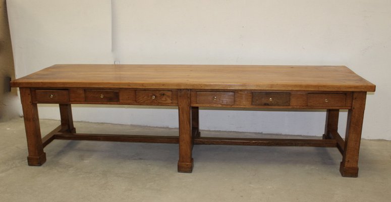 Large Community Table in Walnut and Oak-BCR-1336435