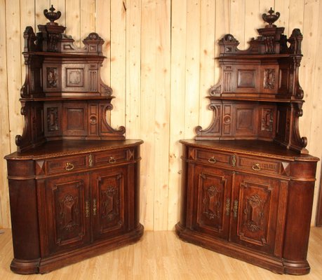 Large Corners of Castle Cabinets, Set of 2-KMQ-1245173