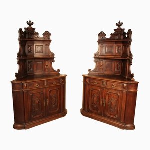 Large Corners of Castle Cabinets, Set of 2-KMQ-1245173