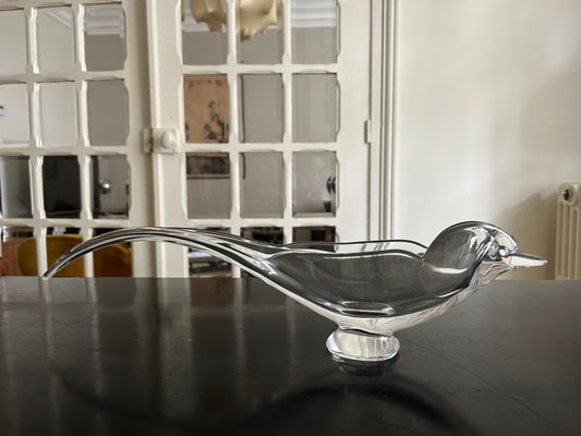 Large Crystal Bird Bowl, 1950s-AVC-1721949