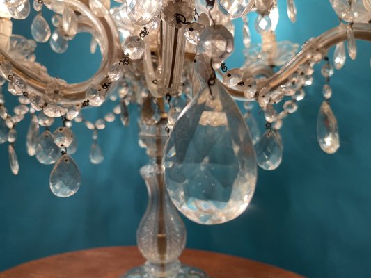 Large Crystal Candelabra Table Lamp, 1960s-JJC-1735545