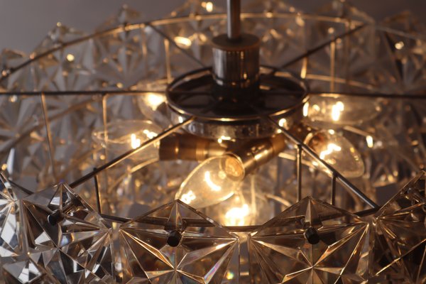 Large Crystal & Chrome Ball Chandelier from Kinkeldey, 1960s-ESB-1453538