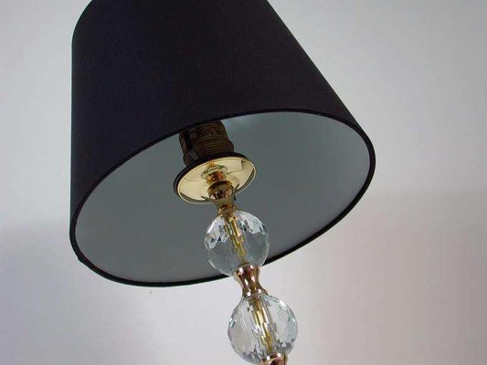 Large Crystal Diamond and Bronze Table Lamp Attributed to Bakalowits, 1950s-OE-897880