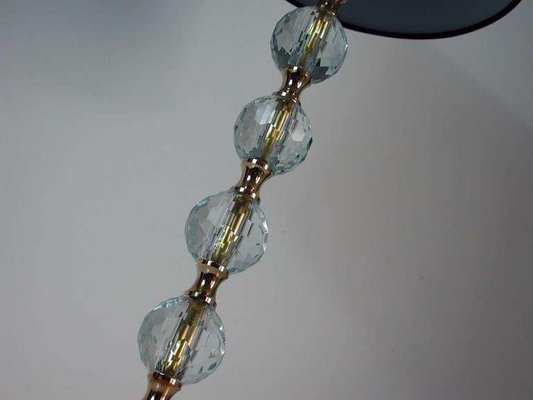 Large Crystal Diamond and Bronze Table Lamp Attributed to Bakalowits, 1950s-OE-897880