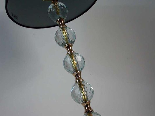 Large Crystal Diamond and Bronze Table Lamp Attributed to Bakalowits, 1950s-OE-897880