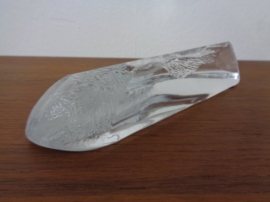 Large Crystal Glass Cat Sculpture by Mats Jonasson for Maler As, Sweden, 1980s-RDW-2026973