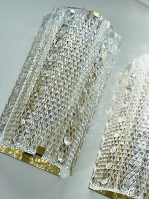 Large Crystal Glass Medea Sconces by Carl Fagerlund for Orrefors, 1960s, Set of 2-ARN-595299