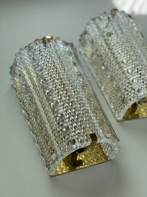 Large Crystal Glass Medea Sconces by Carl Fagerlund for Orrefors, 1960s, Set of 2-ARN-595299