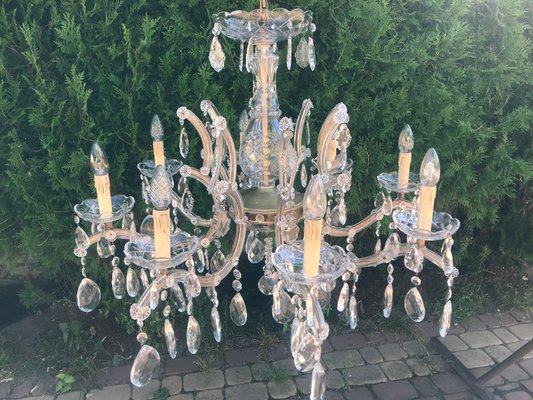 Large Crystal Hand.Cut Maria Chandelier, 1940s / 50s-WQQ-1388522