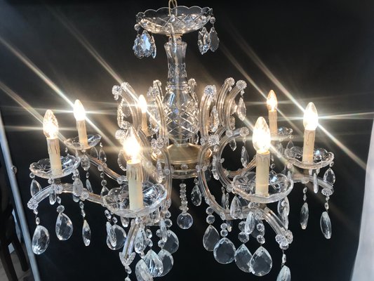 Large Crystal Hand.Cut Maria Chandelier, 1940s / 50s-WQQ-1388522