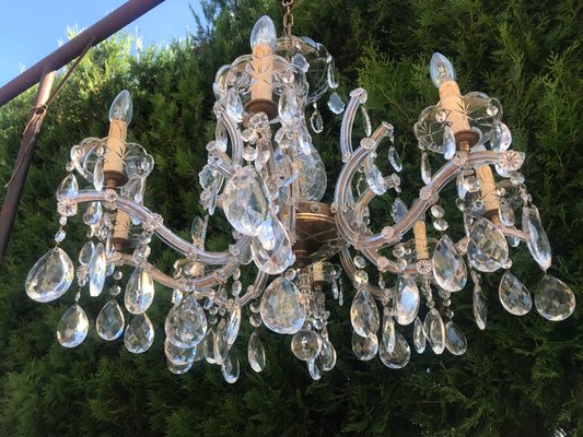 Large Crystal Hand.Cut Maria Chandelier, 1940s / 50s-WQQ-1388522