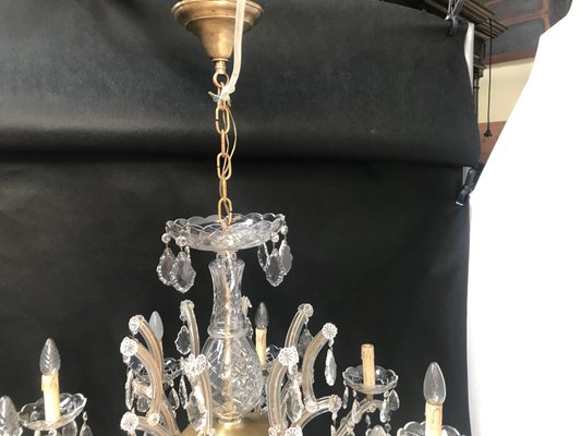 Large Crystal Hand.Cut Maria Chandelier, 1940s / 50s-WQQ-1388522