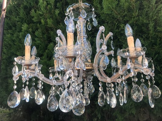 Large Crystal Hand.Cut Maria Chandelier, 1940s / 50s-WQQ-1388522