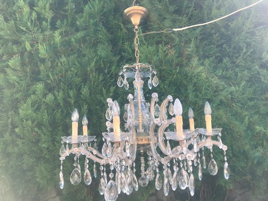 Large Crystal Hand.Cut Maria Chandelier, 1940s / 50s-WQQ-1388522