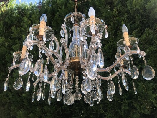 Large Crystal Hand.Cut Maria Chandelier, 1940s / 50s-WQQ-1388522