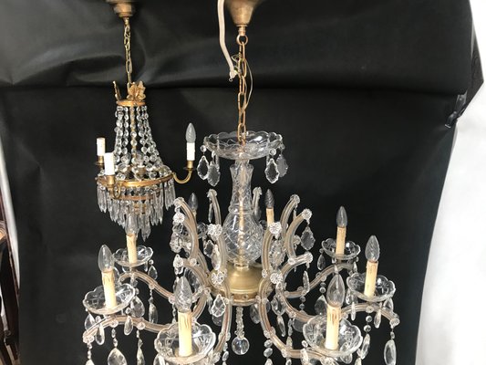 Large Crystal Hand.Cut Maria Chandelier, 1940s / 50s-WQQ-1388522