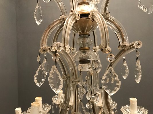 Large Crystal Murano Chandelier, 1950s-JJC-583196