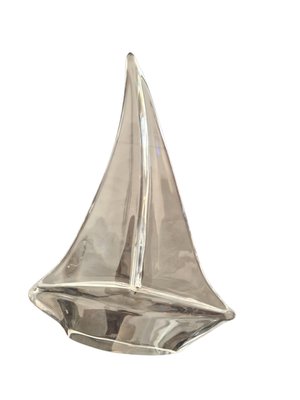 Large Crystal Sailboat from Daum, France-TCS-1328912