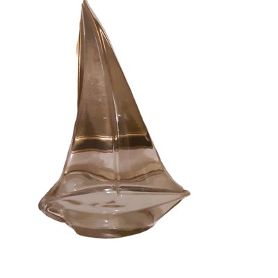 Large Crystal Sailboat from Daum, France-TCS-1328912