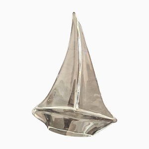 Large Crystal Sailboat from Daum, France-TCS-1328912