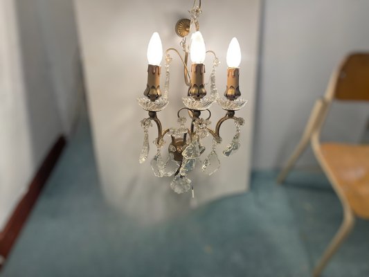 Large Crystal Sconces, 1960s, Set of 3-JJC-1738836