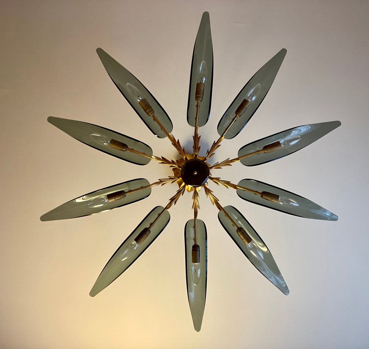 Large Dahlia Lamp from Fontana Arte