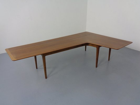 Large Danish Boomerang Teak Coffee Table, 1960s-RDW-1162027