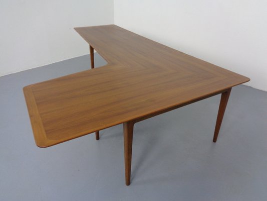 Large Danish Boomerang Teak Coffee Table, 1960s-RDW-1162027