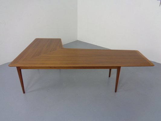 Large Danish Boomerang Teak Coffee Table, 1960s-RDW-1162027