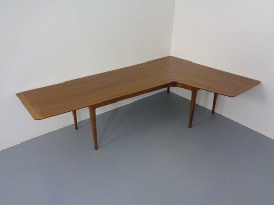 Large Danish Boomerang Teak Coffee Table, 1960s-RDW-1162027