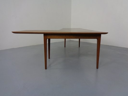 Large Danish Boomerang Teak Coffee Table, 1960s-RDW-1162027